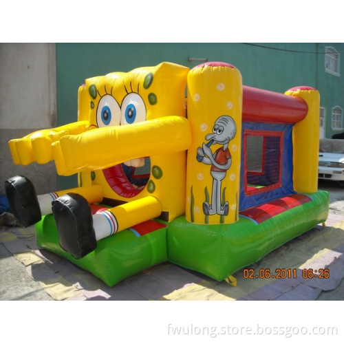 Spongebo Inflatable Bouncer Without Cover Roof